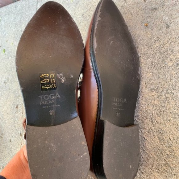 Toga Pulla Gladiator Flat Ankle Boots in Brown - Size 38 - Picture 5 of 6